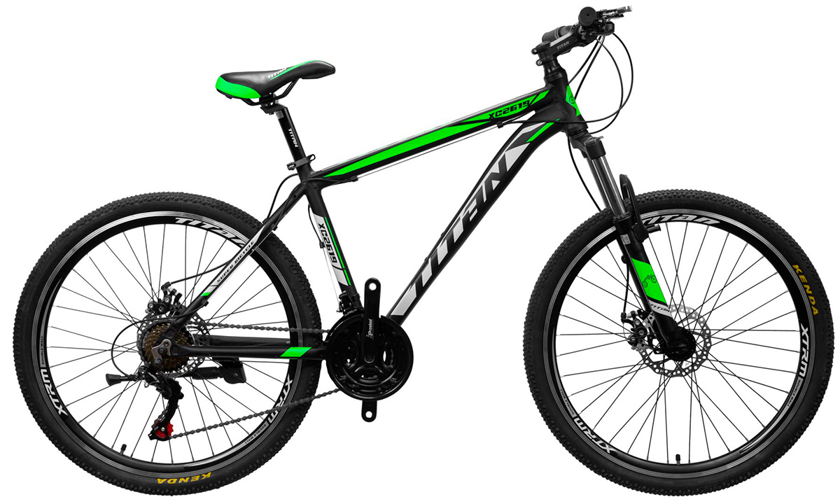 Фотография Велосипед Titan XC2619 26" (2019) 2019 Черно-зеленый